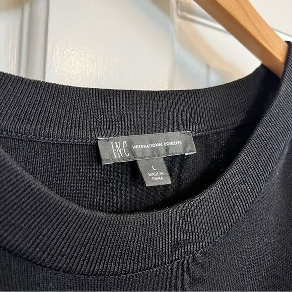 I-N-C Womens black cold shoulder Sweater Dress - Picture 5 of 8